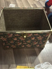 Vintage Floral Fabric Home Decor Organizer Cottagecore Box