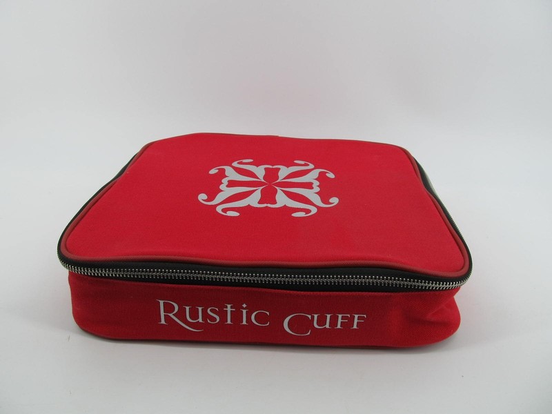 RUSTIC CUFF LARGE CANVAS JEWELRY TRAVEL CASE EUC!