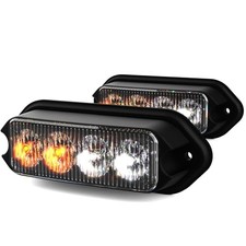 Strobe lights for trucks With Sync Feature Aluminum Thick Style Amber White