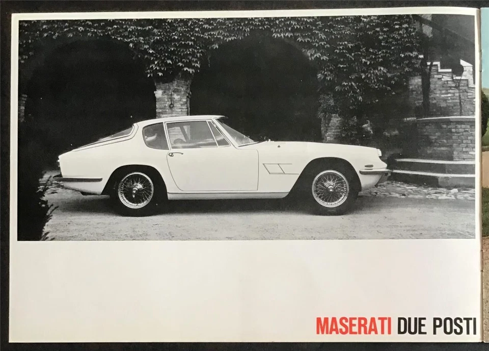 Folleto de venta de autos MASERATI MISTRAL c1966 SPYDER & CUPÉ Foto 2 de 4