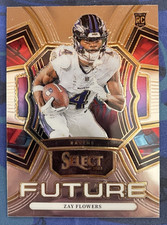 2023 Panini Select - Select Future Zay Flowers #FUT-ZFL (RC) - Baltimore Ravens