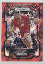 2024-25 Panini Prizm Draft Picks Red Ice Prizm DJ Burns #97 11gl