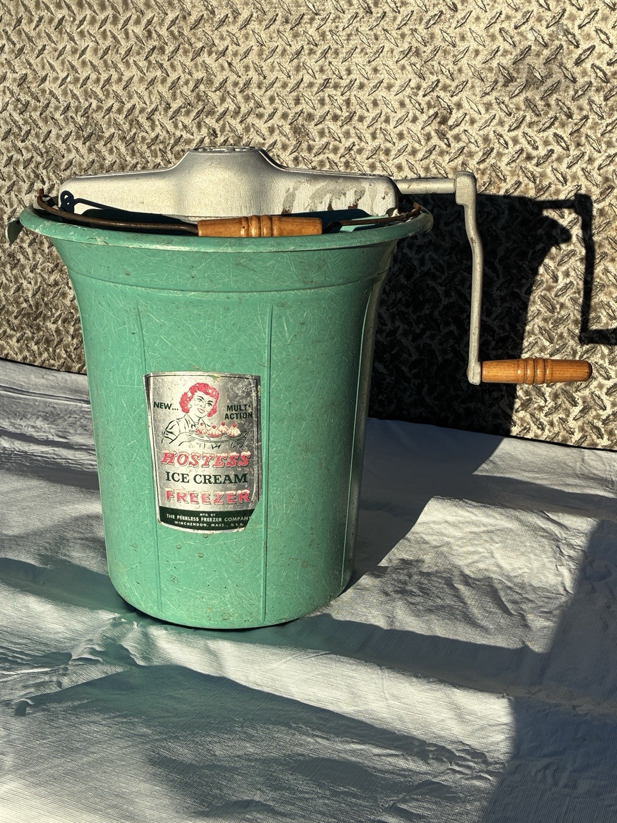 Vintage Hostess Ice Cream Freezer Hand Crank Ice Cream Maker