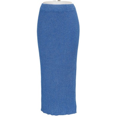An'ge, Maxirock, Größe: XS, Blau, Streifen, Rippenstrick, Damen #vWu