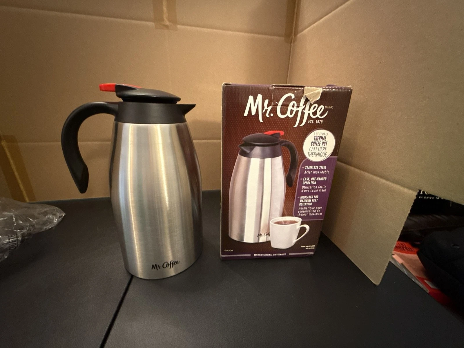 Mr. Coffee 2 Quart Thermal Coffee Pot Stainless Steel