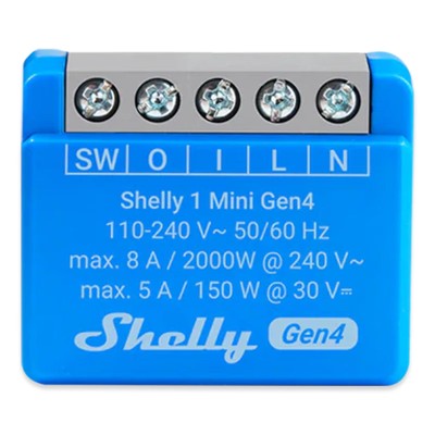Shelly 1 Mini Gen4 Compact Smart Switch (1 Mini Gen4)