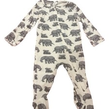 Kate Quinn Baby One Piece Footie Elephant Print size Kids 3-6 months