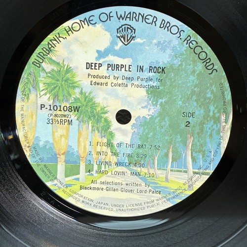 Deep Purple – In Rock/LP Vinyl 1976 P-10108W Japan w/OBI EX/EX Audiophile - Foto 15 di 16