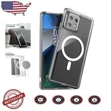 Crystal Clear Magnetic Case for Motorola Edge Plus 2023 - Shock-Absorbent Design