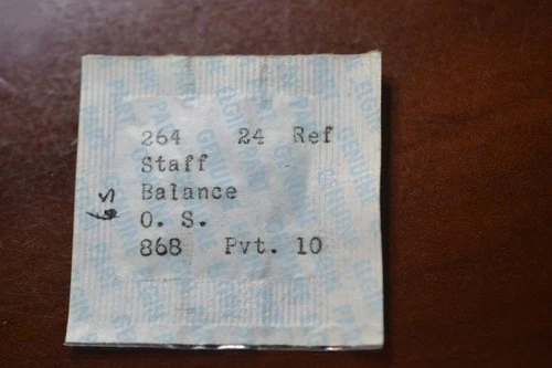 1 Elgin 6 size staff in original envelope