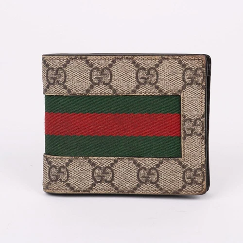 Portefeuille homme Gucci GG Supreme trois rayures 408827 130756624