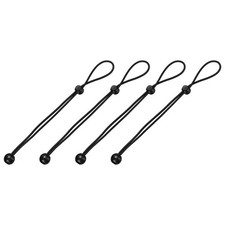Ball Bungee Cords, (30cm / 12Inch, Black) (4PCS) Universal Bungee Tie Downs