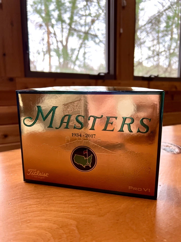 RARO! Bolas Titleist PROV1 2017 Berkmen's Place Masters Augusta National Logo Foto 2 de 4