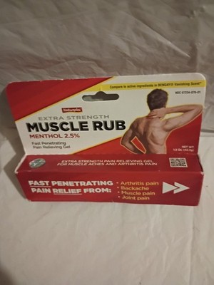Extra Strength Muscle Rub Pain Reliever Gel Menthol 2.5%, 1.25oz, Pack of 1