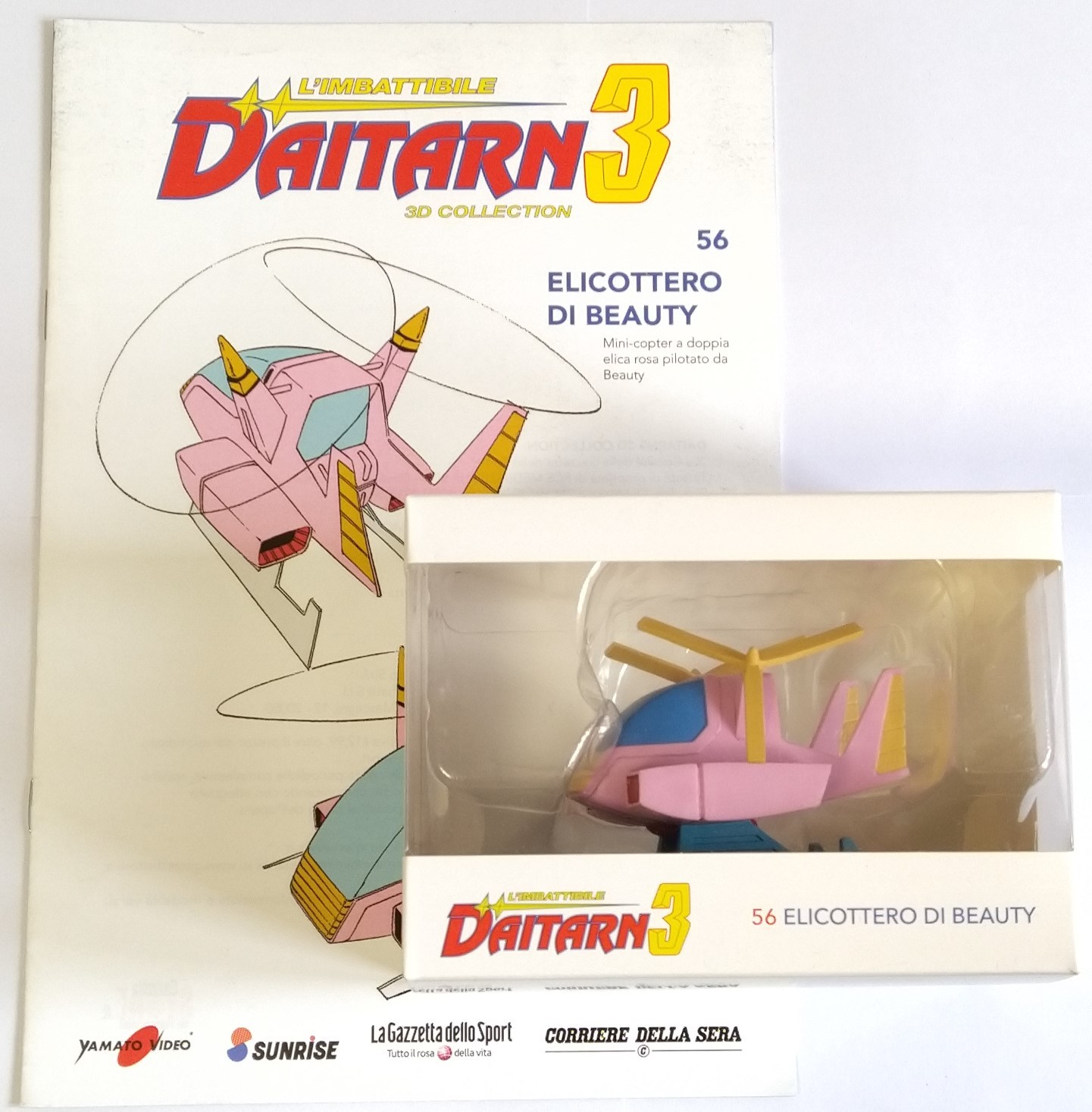 Daitarn 3 3D Collection Beauty Minicopter Lady Pinky Model + Magazine