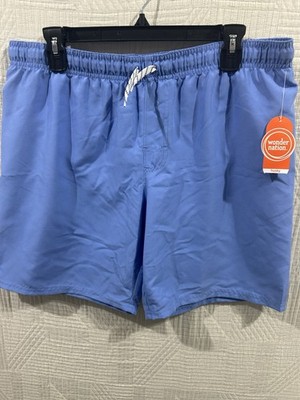 Boys WonderNation 14/16 Husky Light Blue Swim Trunks New