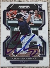 CHAS MCCORMICK HOUTSTON ASTROS SIGNED AUTOGRAPHED 2022 PANINI PRIZM #100