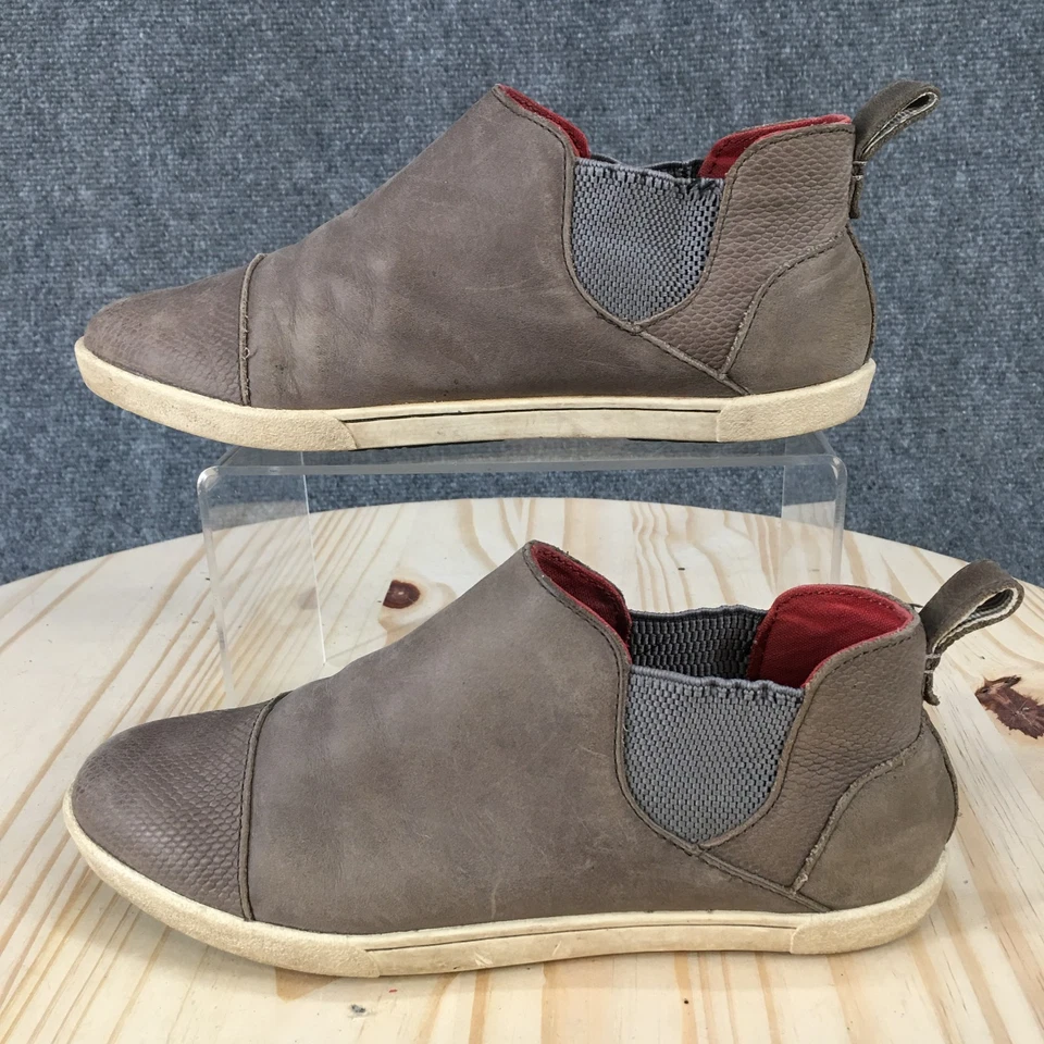 Olakai Botas Mujer 5 Waipahe Chelsea Cuero Marrón Tirar Informal Tobillo Top Foto 2 de 4