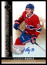 2022-23 SP ROOKIE AUTHENTICS SIGNATURES AUTO KAIDEN GUHLE 15/25 MONTREAL
