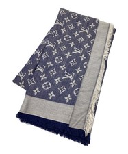 LOUIS VUITTON Monogram Shawl Denim M71376 from Japan 0810