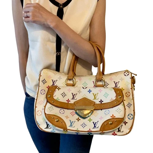 LOUIS VUITTON（LV） Borsa a mano Louis Vuitton multicolore monogramma Rita bianca M40125 con sacchetto antipolvere
