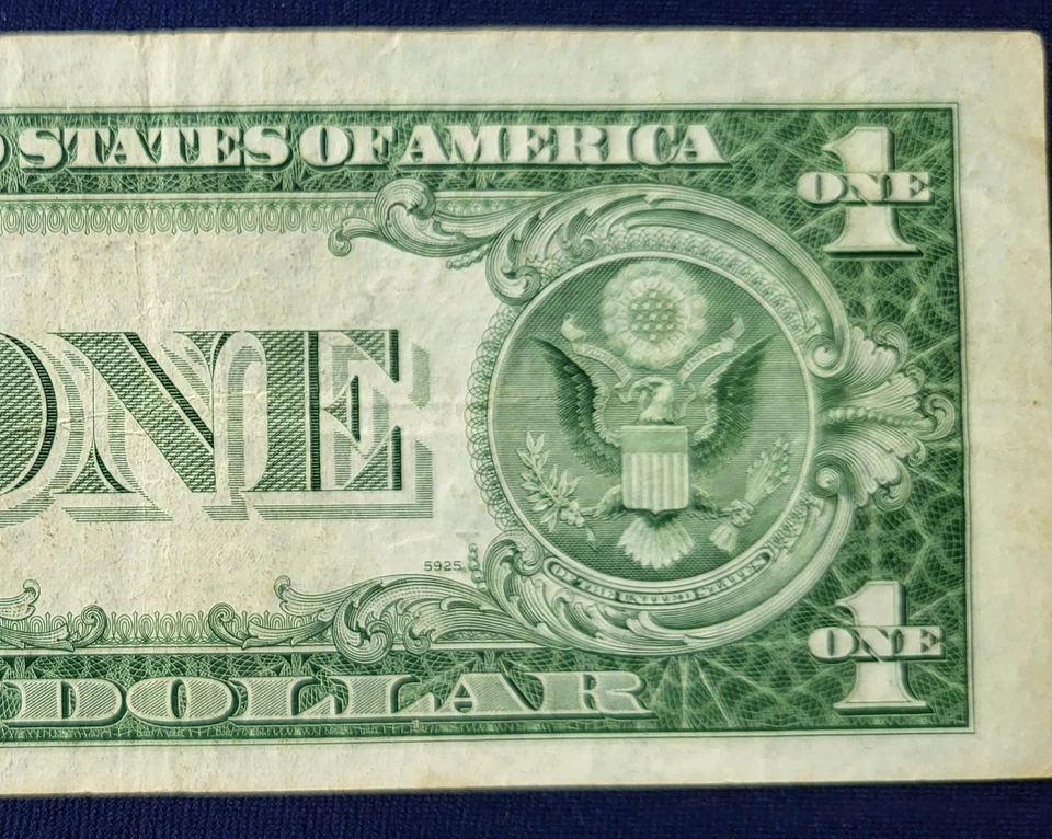 1935 Series E Blue Seal One Dollar Silver Certificate  - Image 3 of 4