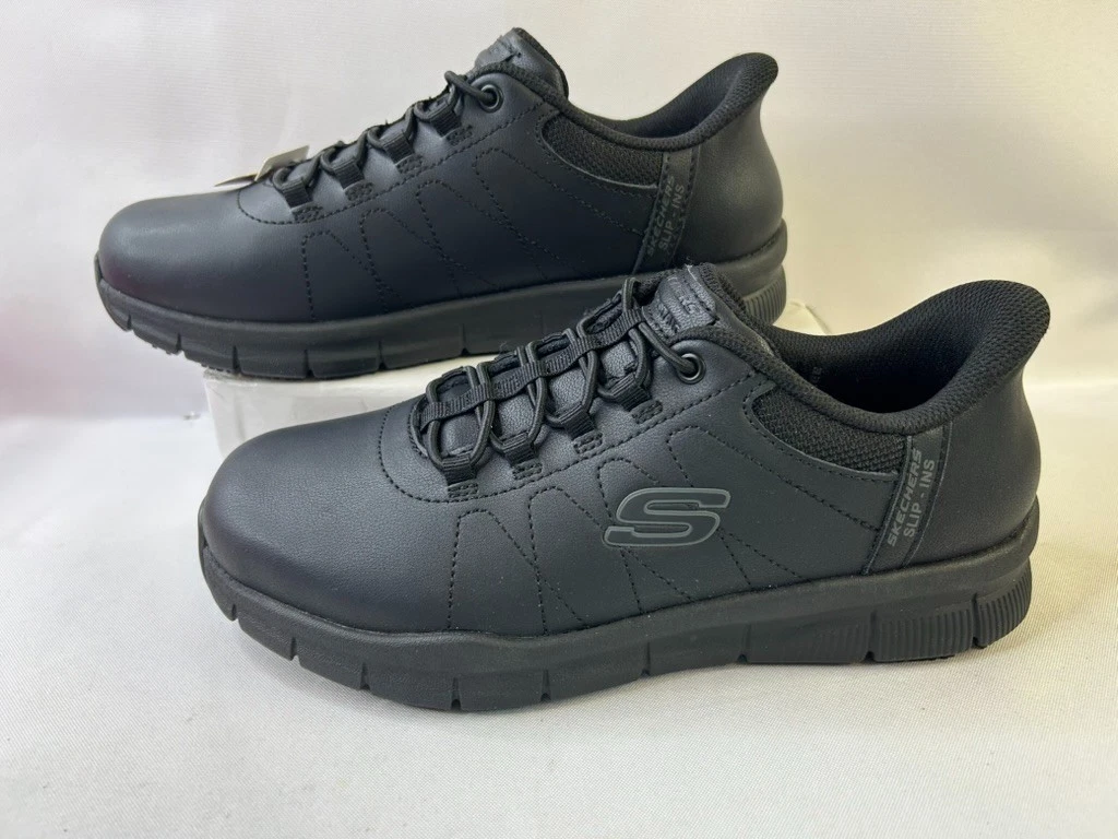 Skechers Hands Free Slip-Ins F2892 Black Shoes - Size 8/38 MEW