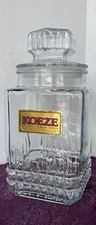 Vintage Koeze 9 ½” Drugstore Glass Apothecary Jar / Canisters