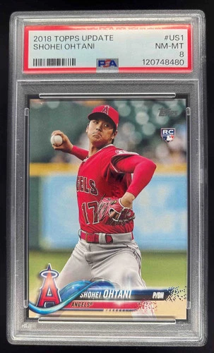 2018 Topps Update #US1a Shohei Ohtani RC PSA 8