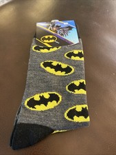 Crazy Sock Mens Size 8-12 Crew SOCKS Novelty Gift Fun Movie Batman DC