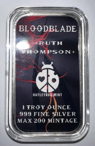 Hayleybug Mint 2024 Dragonblade Bloodblade By Ruth Thompson 1 oz .999 Silver Bar