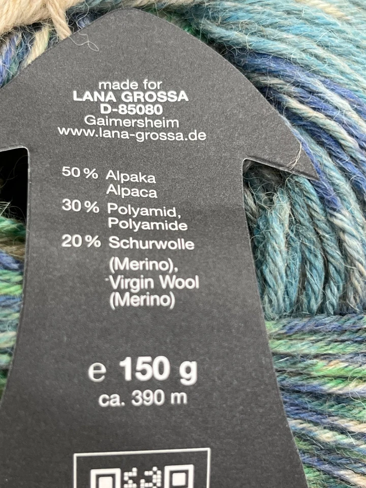 Lana Grossa Meilenweit 6-fach Alpaca Print , SW/PA, 150g ca. 390m, versch.Sorten - Bild 2 von 3