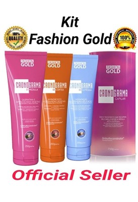 Kit New Capillar Schedule - Fashion Gold 3x250g Ybera Hydration And Nutrition