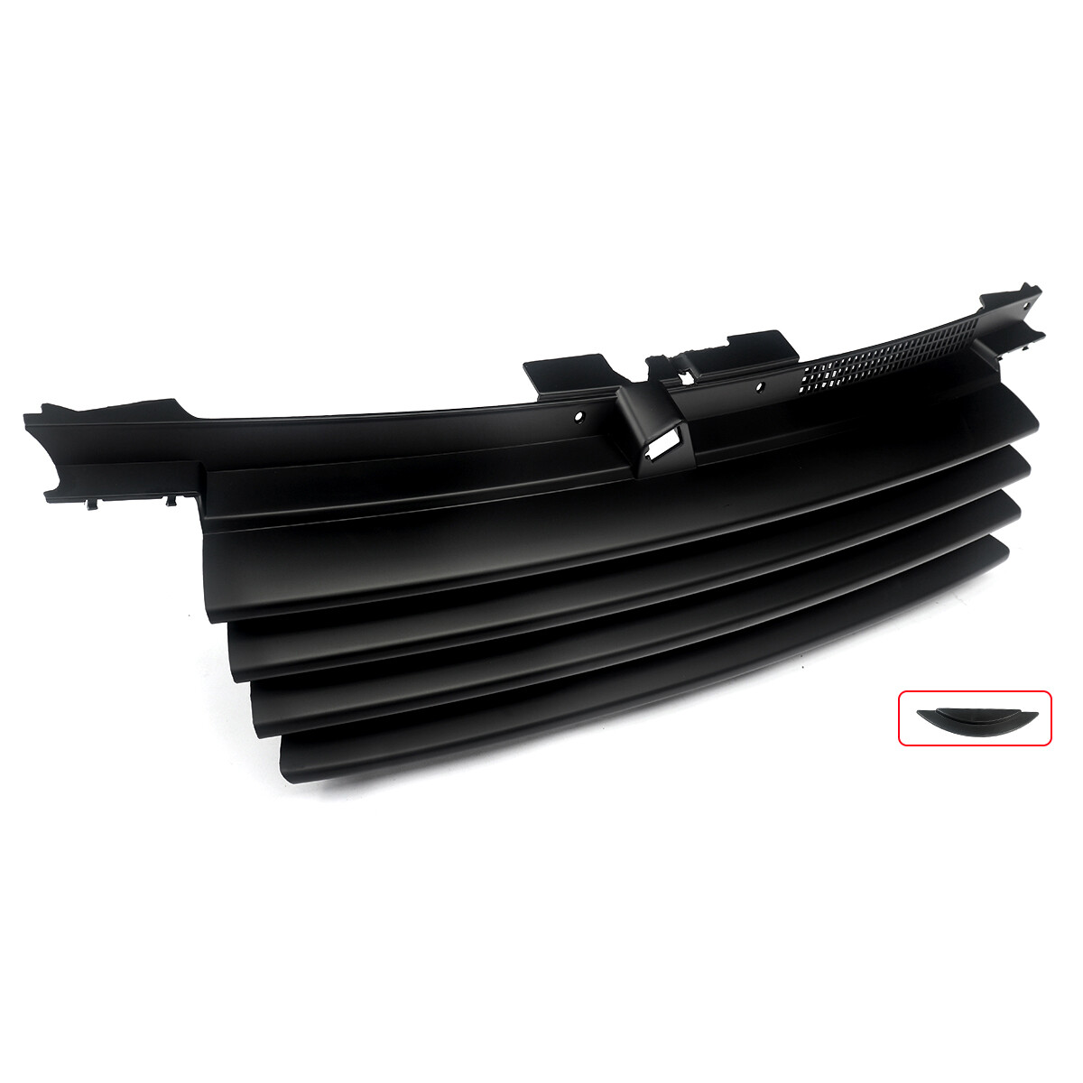 Black Badgeless Front Grill Grille+Hood Notch Filler For 9905 VW Jetta
