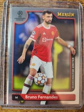 2021-22 Topps Chrome Merlin UEFA Bruno Fernandes #5 Manchester United
