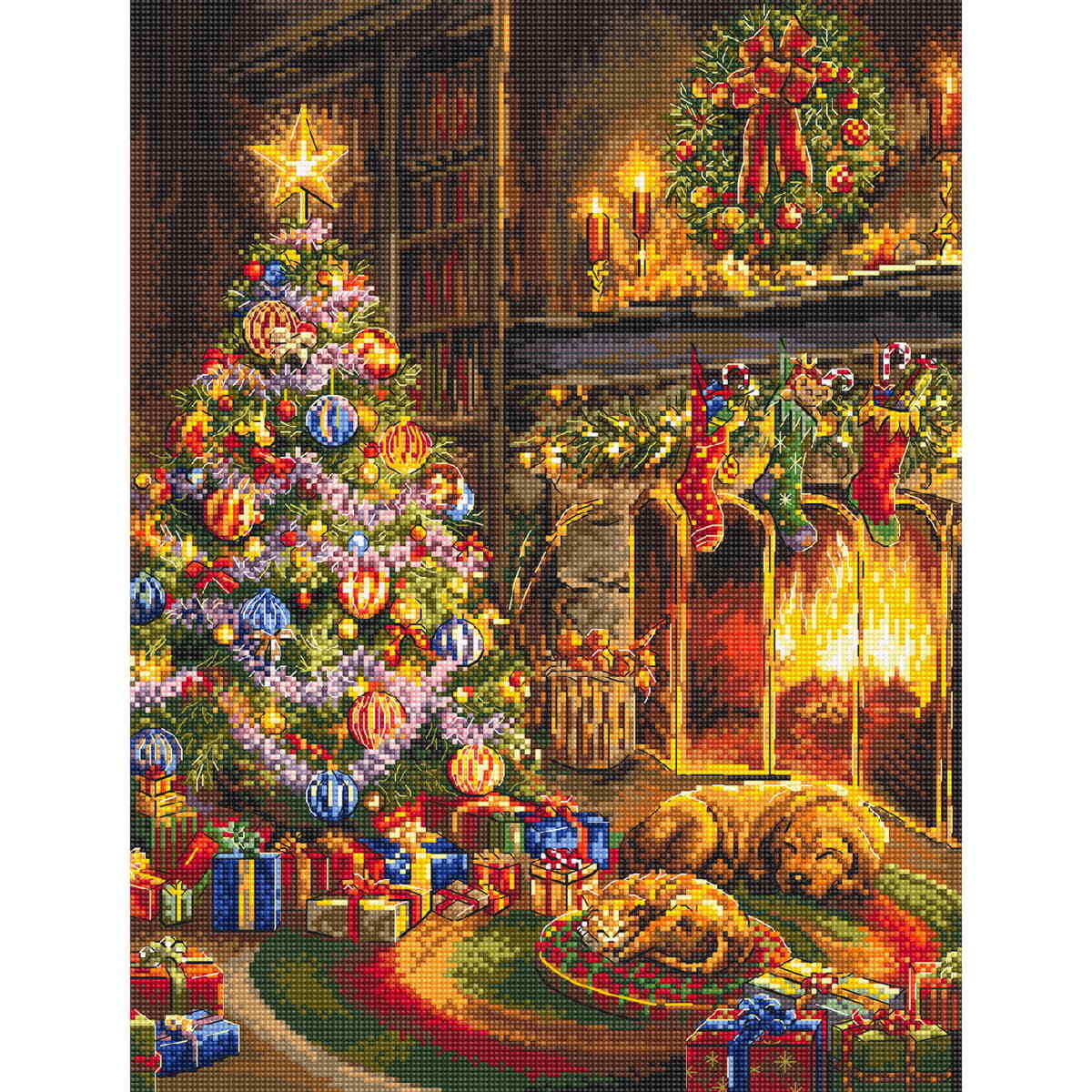Letistitch counted cross stitch kit ""Christmass Eve"", 33x25cm, DIY