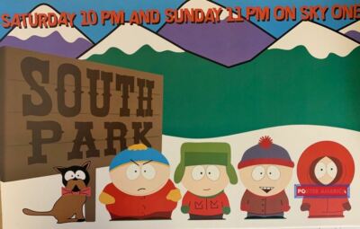 South Park Rare Sky One Promo Vintage UK Import Poster 26 x 40