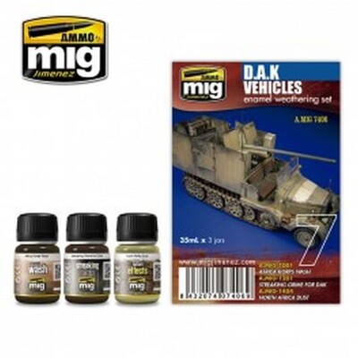A.MIG 7406 - Ammo by MIG -  D.A.K. Vehicles - Weathering Set - NEU