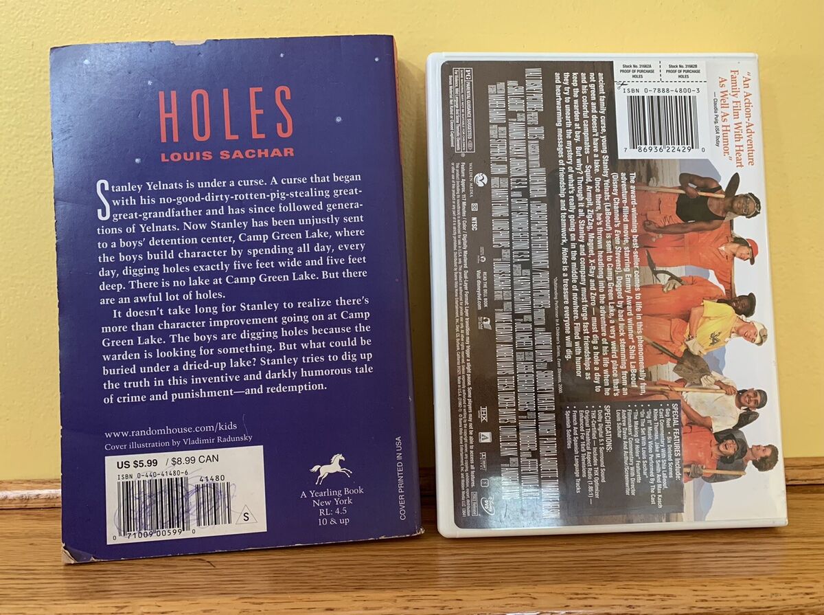 Walt Disney HOLES DVD / Louis Sachar Book set