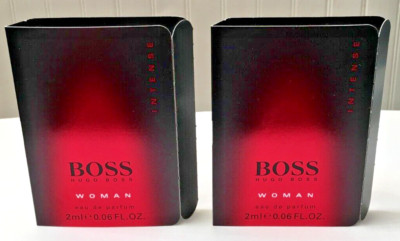 2 BOSS Hugo Boss WOMAN Intense Eau De Parfum Sample Vial 0.06 oz./2 ml Each