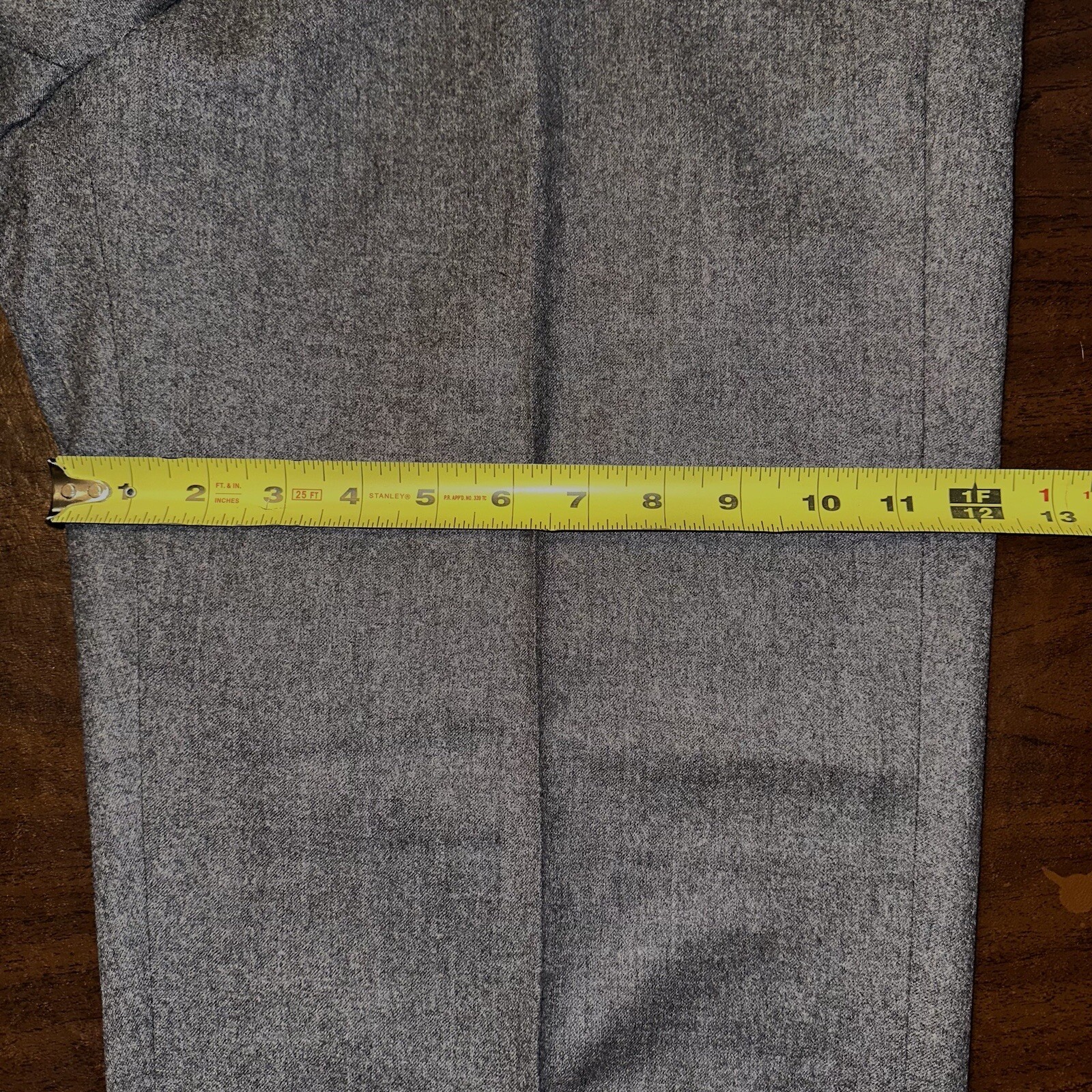 ZANELLA  Solid Grey TODD Flat Front Wool Pants 38… - image 5