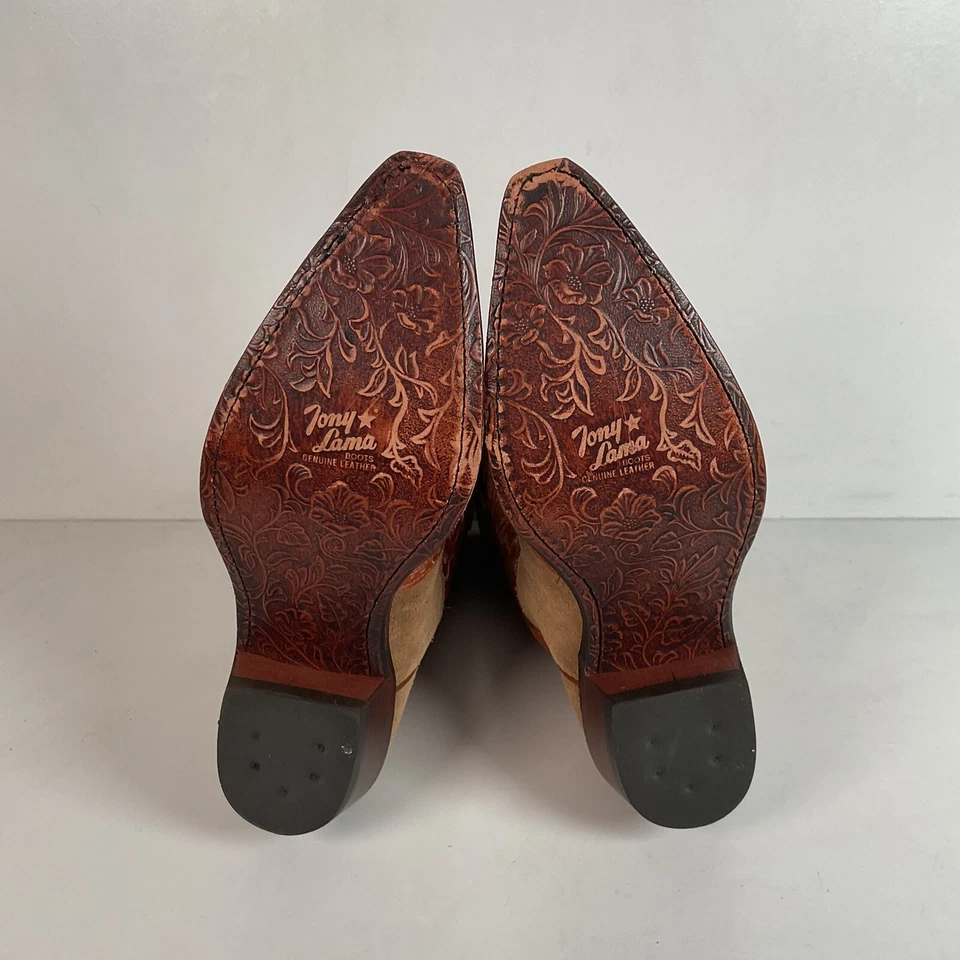Tony Lama Jungle Gamuza Botas Vaqueras 7 B Ásperas Hechas en EE. UU. Foto 2 de 4