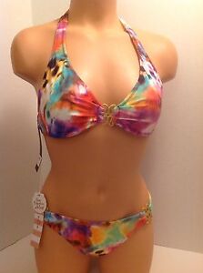 Victorias Secret New Designer Collection Pilyq Tie Dye Halter Top Bikini S Ebay