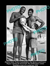 OLD 8x6 HISTORICAL PHOTO OF HARLEM GLOBE TOTTERS 1956 AUST TOUR SPENCER  WAG