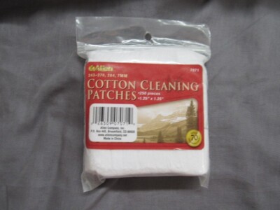 ALLEN Cotton Gun Cleaning Patches 250 piece 1.25 x 1.25 243-270, 284 ...