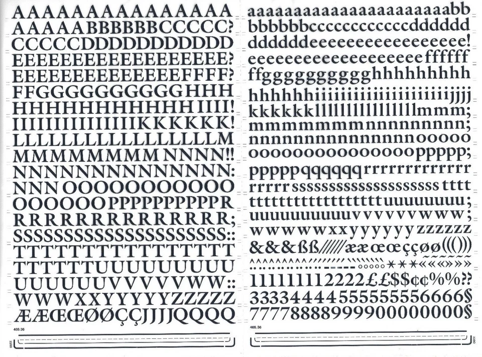 Letras de transferencias MECANORMA A3 468,36 CLN #387 GAILLARD BOLD 10 mm Foto 2 de 2