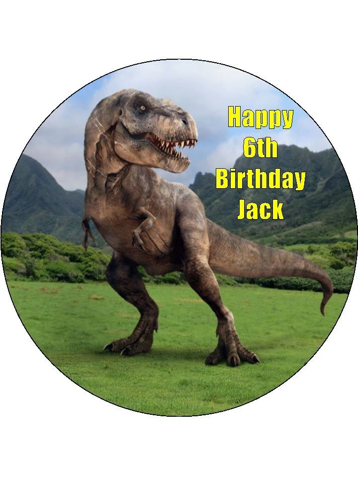 Съедобные макароны для торта T-Rex динозавры — глазурь — украшения для торта динозавры — 3 размера - Изображение 2 из 2