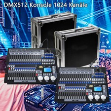 1024 Kanäle DMX512 Konsole mit Flightcase Lichtmischpult Dimmer Disco Halloween