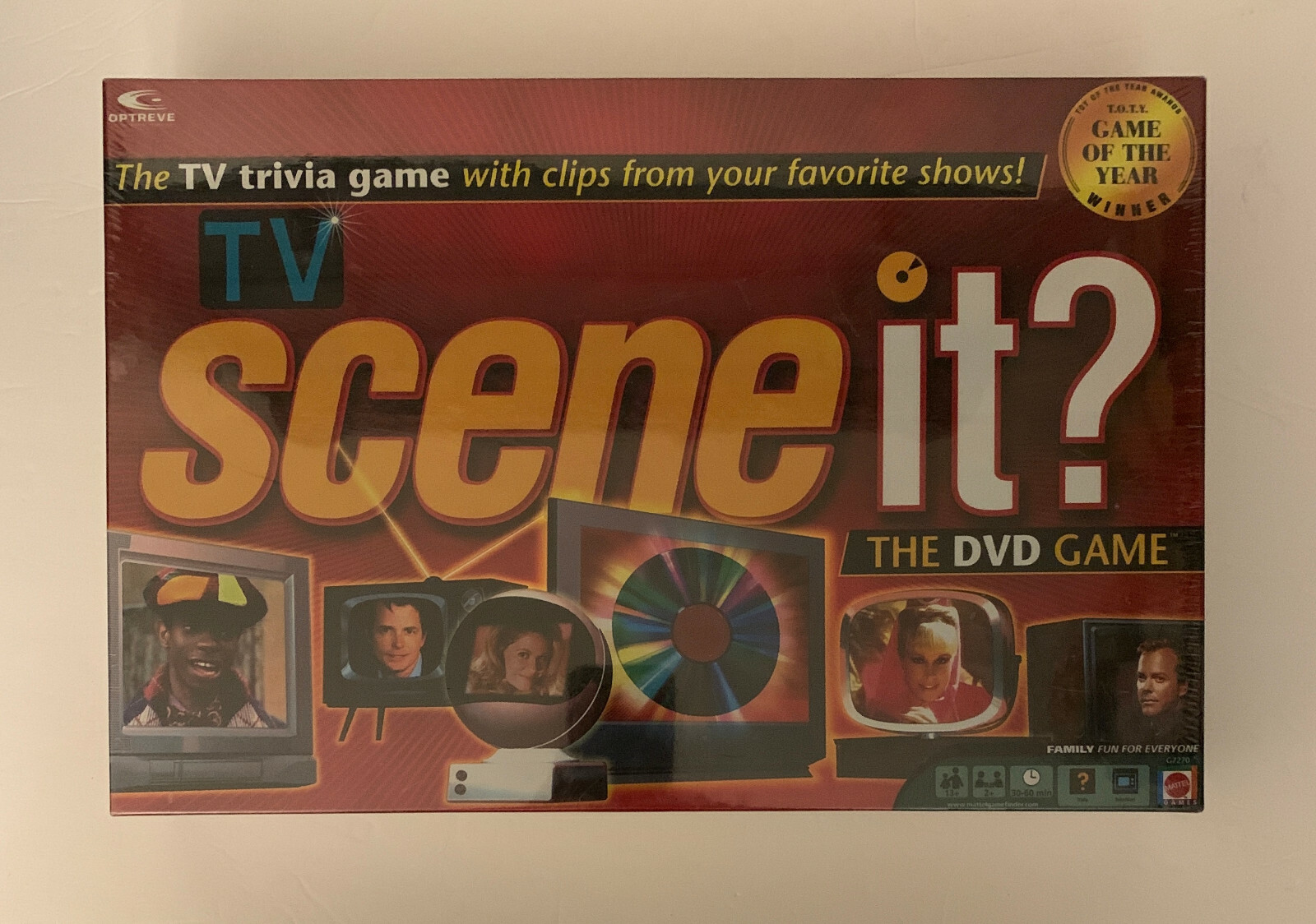 Mattel Scene it? Vintage TV Trivia Game, 2005, Brand New in Shrink Wrap