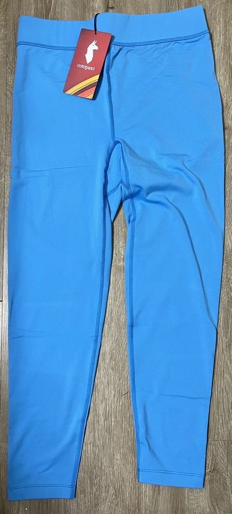 Cotopaxi Liso Midweight Blue Active Compression Base Layer Leggings for Men Size Large  